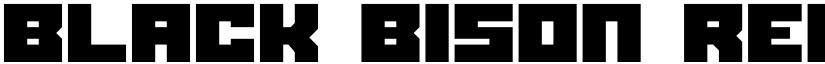 Black bison Regular font