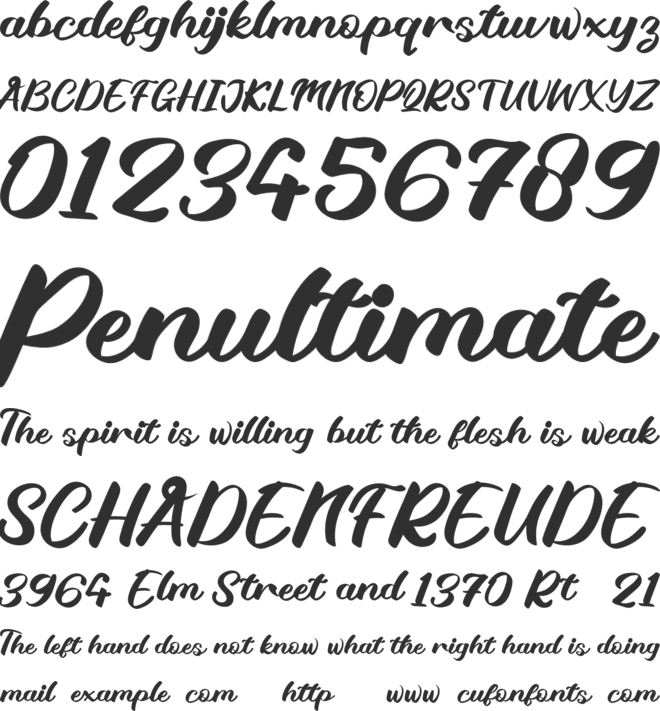 Quenty Yellow font preview