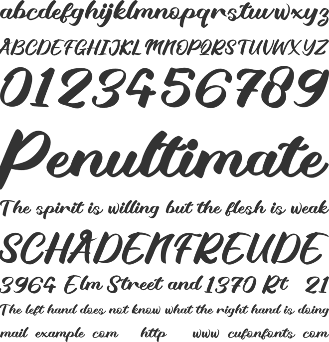 Quenty Yellow font preview