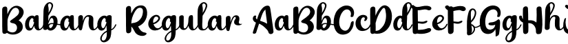 Babang Regular font