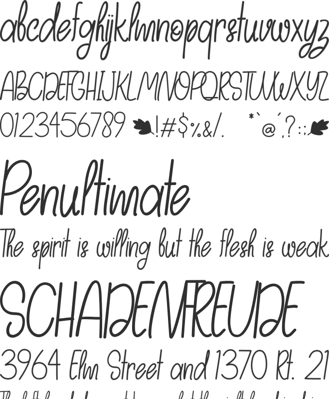 Autumn Days - Personal Use font preview