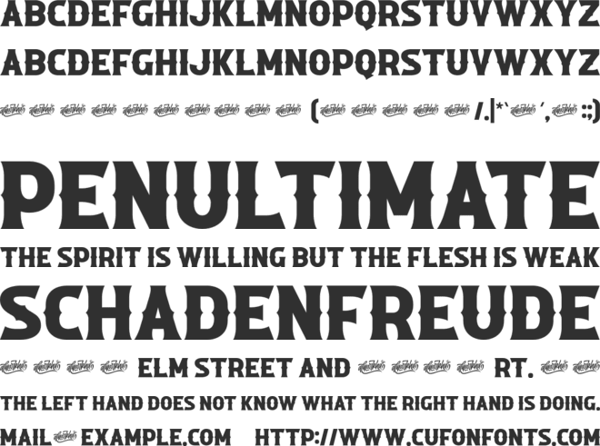 ROADSTORE font preview