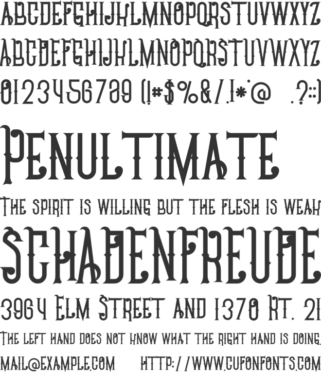 Chivel Mind font preview