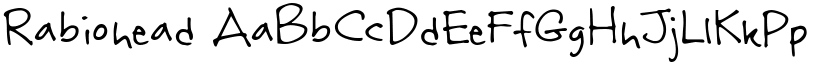 Rabiohead font