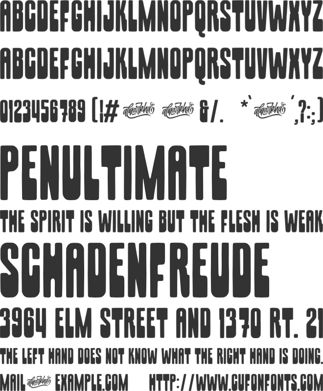 Retrohols font preview