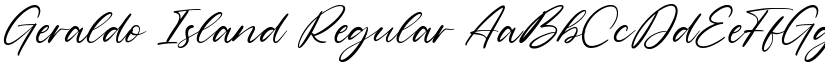 Geraldo Island Regular font