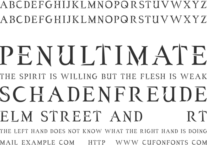 SERPENTINE font preview