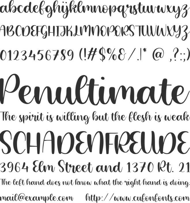 Magical Feather font preview