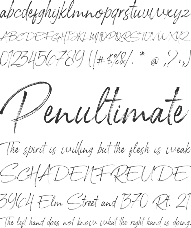 Optimust font preview
