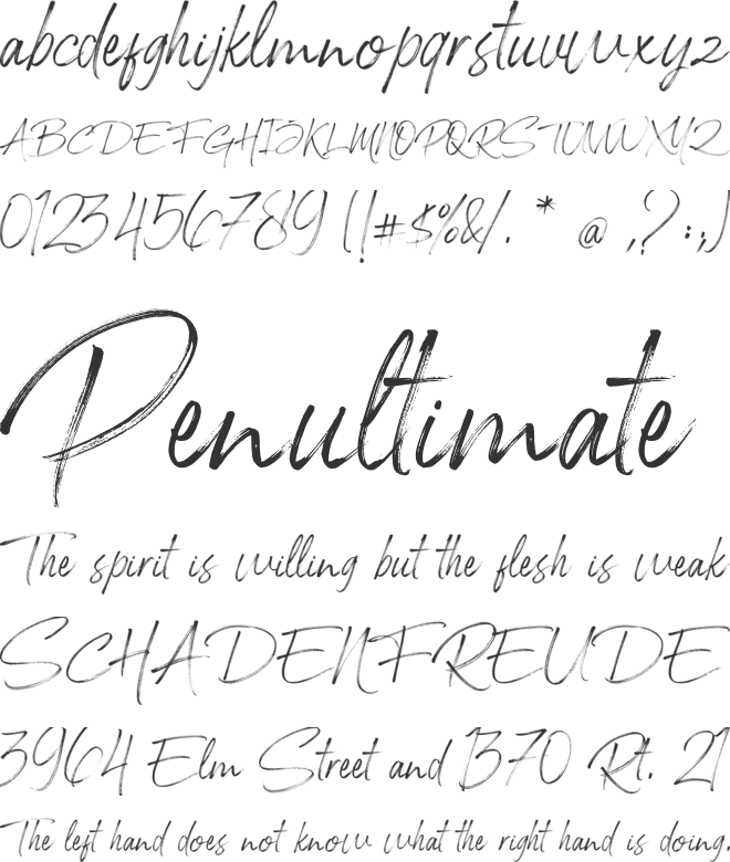 Optimust font preview