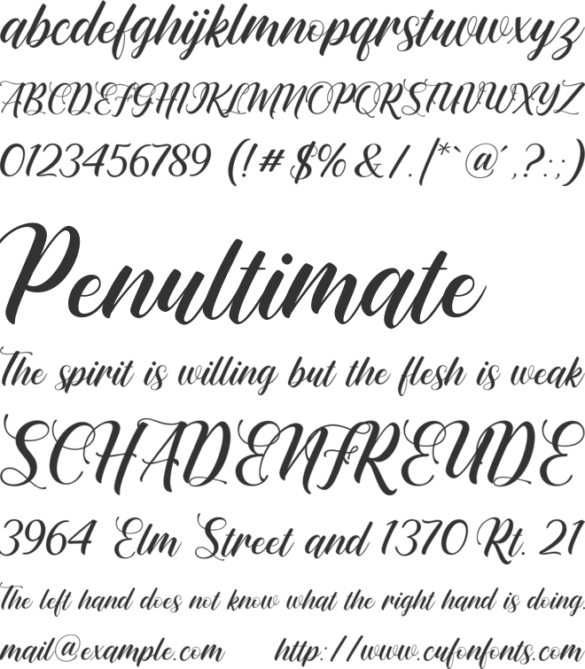 Fatefulness font preview