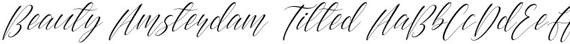 Beauty Amsterdam Tilted font