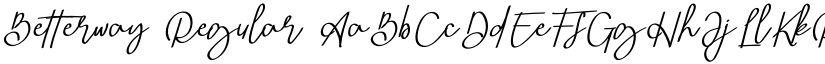 Betterway Regular font