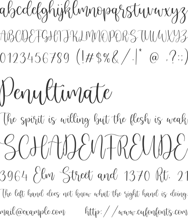 Bulandari font preview