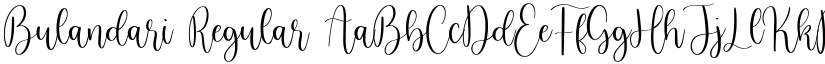 Bulandari Regular font