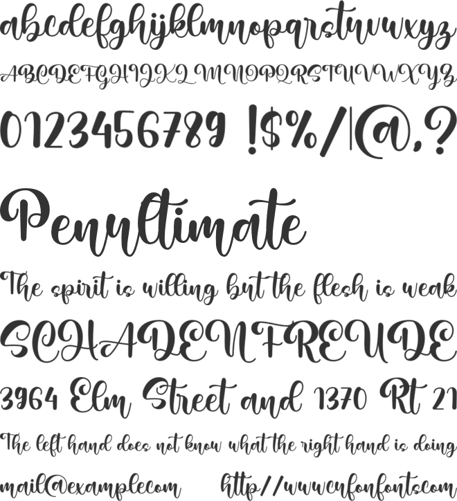 Sunday Morning font preview