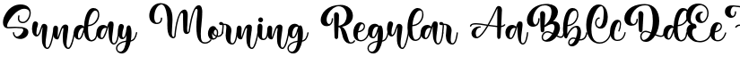 Sunday Morning Regular font