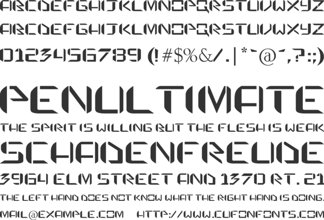 Praetorian Defiance font preview