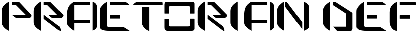praetorian defiance font