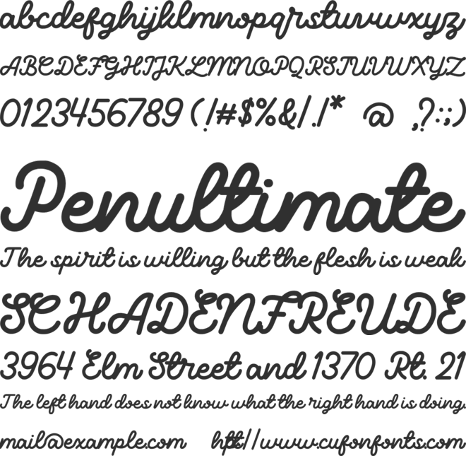 Bumbbled font preview