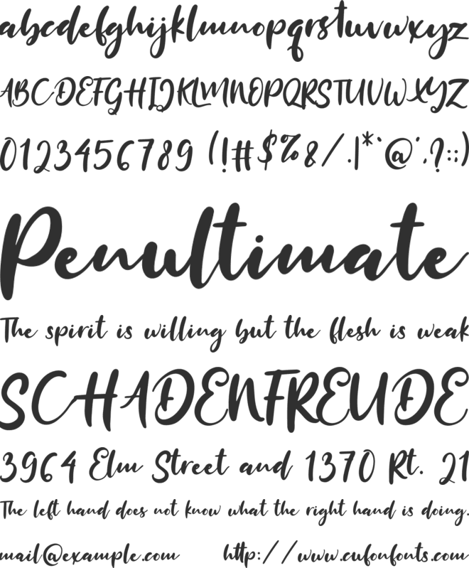 Mersella font preview