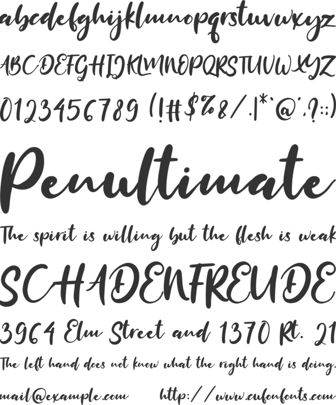 Mersella font preview