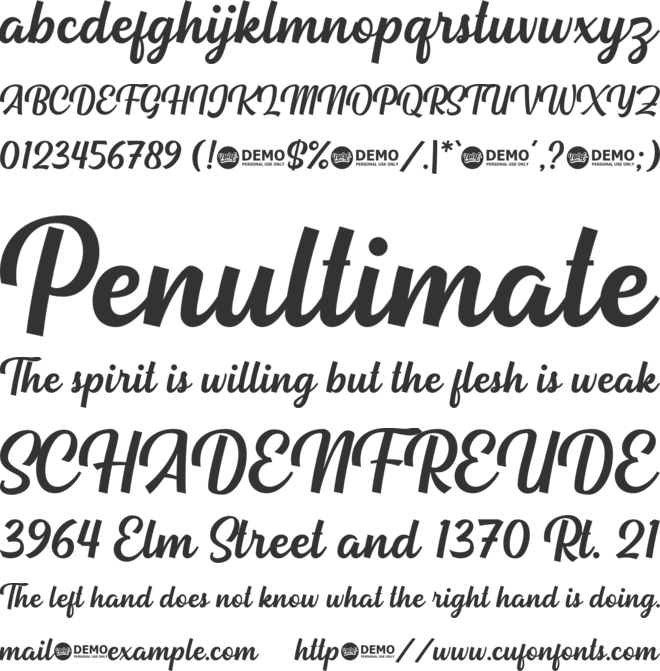 Allentown font preview