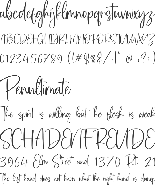 Bartes Malaga font preview