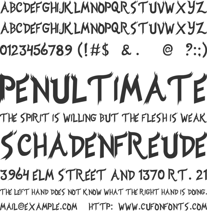 Spicy font preview