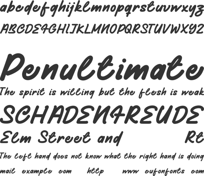 Sanwanee font preview