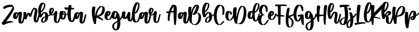 Zambrota Regular font