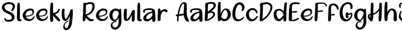 Sleeky Regular font