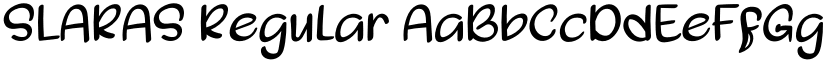 SLARAS Regular font