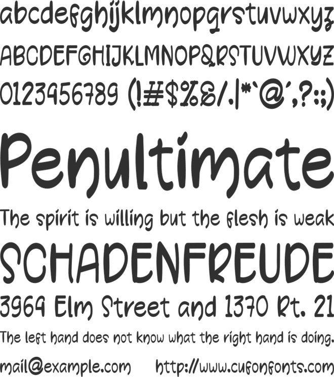 THE LESSON font preview