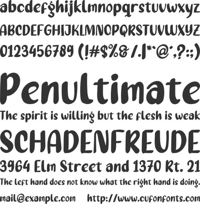 BACK HOME font preview