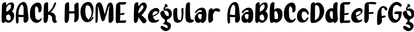 BACK HOME Regular font