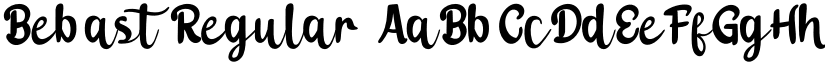 Bebast Regular font
