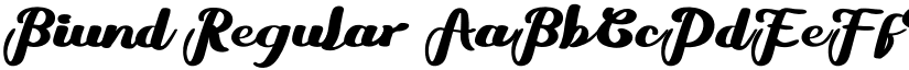 Biund Regular font