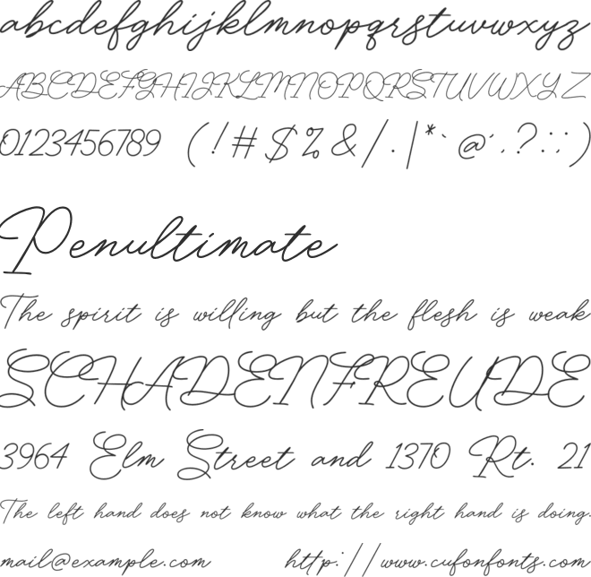 Gliomatha font preview