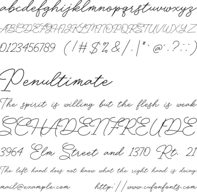 Gliomatha font preview