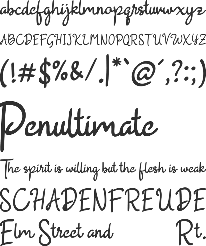 BeautyRains font preview