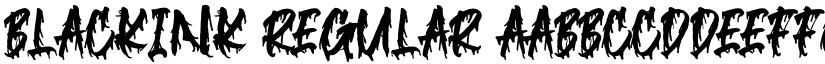 Blackink Regular font