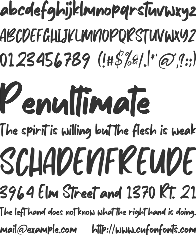 Avenus Type font preview