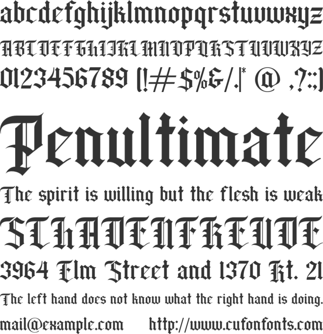 Wilson wells font preview