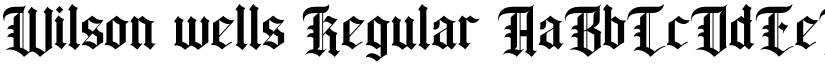 Wilson wells Regular font