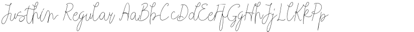 Justhin Regular font