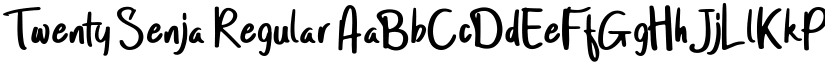 Twenty Senja Regular font