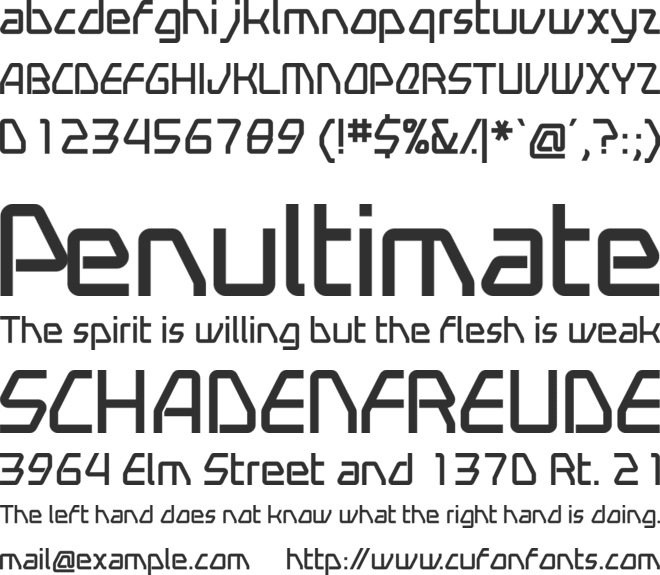 Swerve font preview