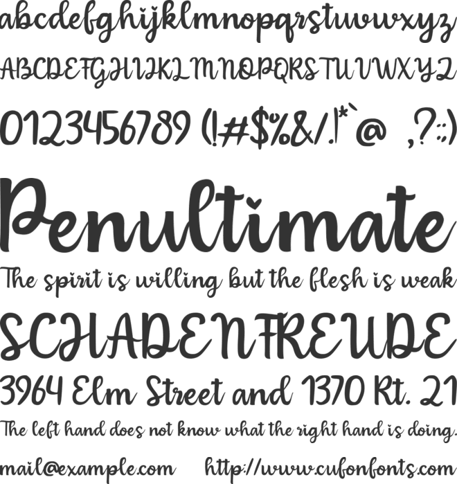 Bulgaria font preview