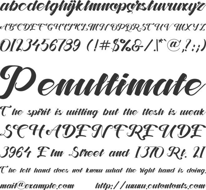 Stiffeny Maritta font preview